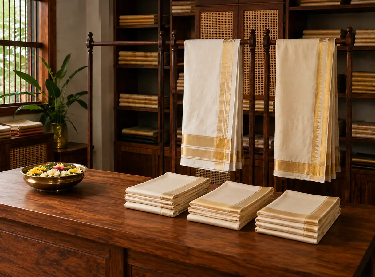 Where to Buy Kasavu Sarees in Kochi This Onam